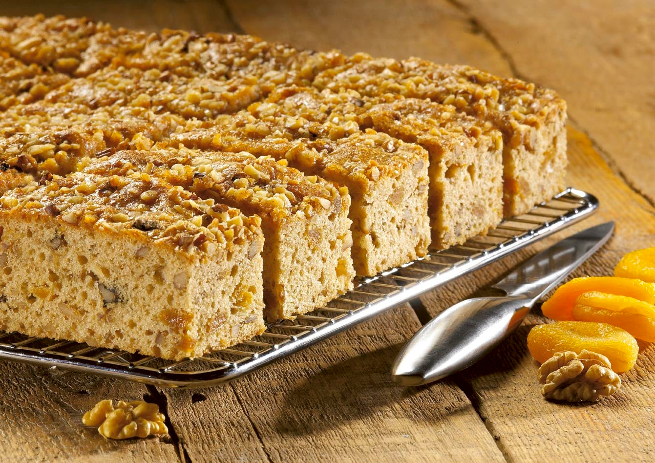 Apricot & Walnut Slice - Tray Bake