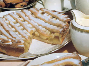 Apple, Cinnamon And Raisin Lattice Tart