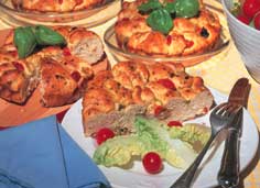 Pesto, Olive and Tomato Onion Bread