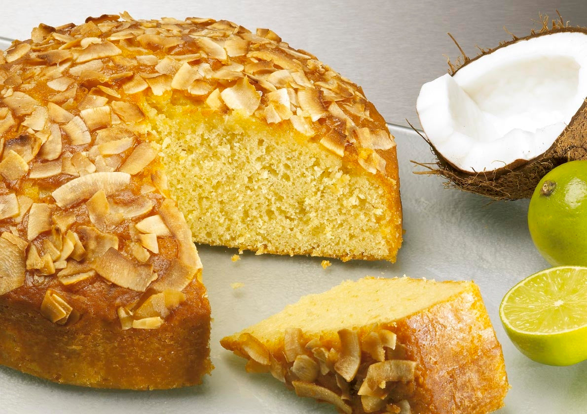 Coconut & Lime Drizzle Cake