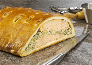 Salmon in Brioche