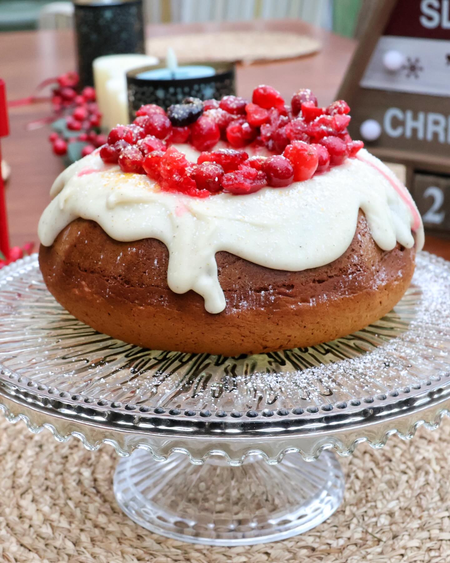 Carrot and Cranberry Christmas Bundt cake by Naomi