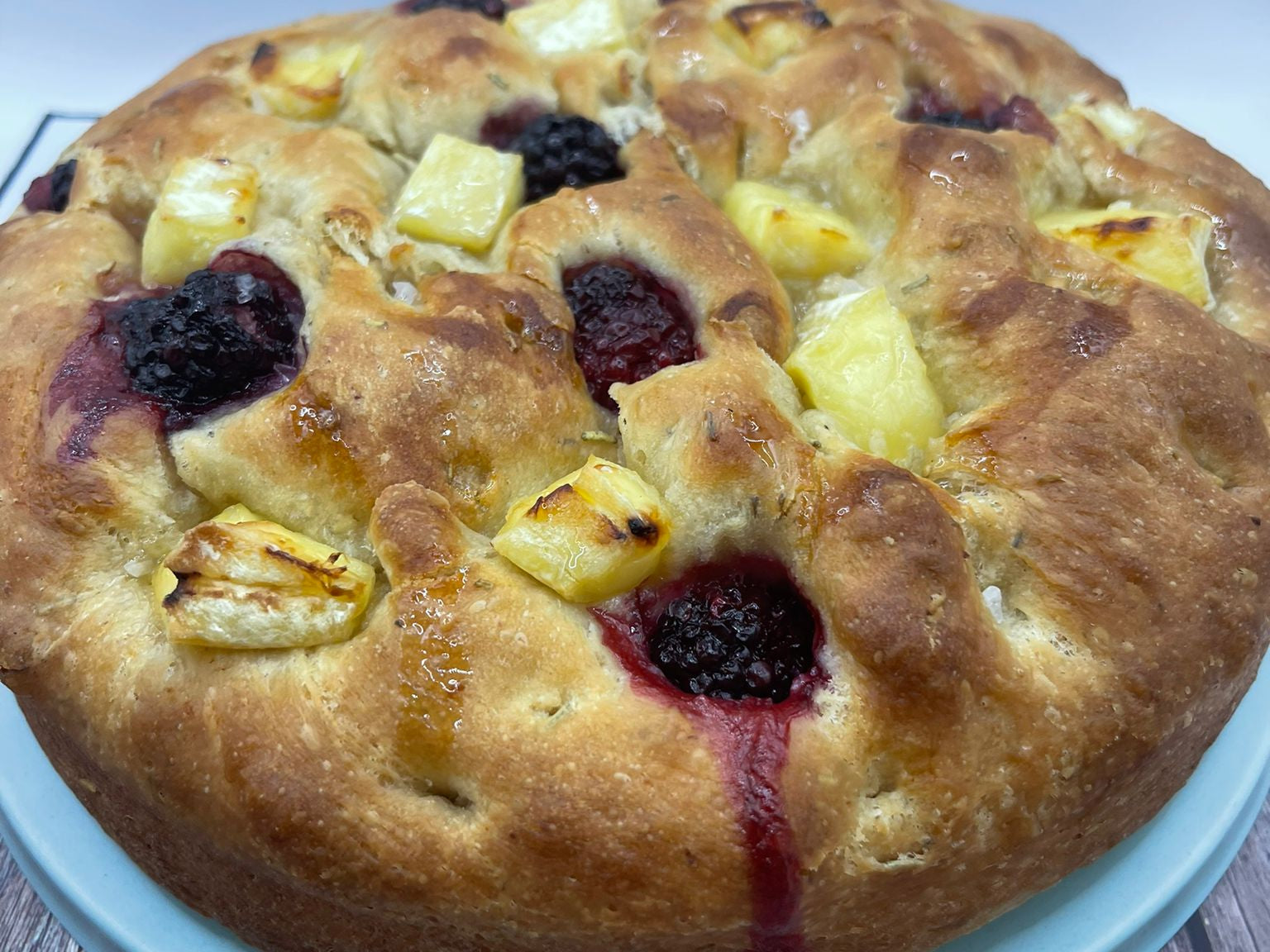 Blackberry and Brie Focaccia