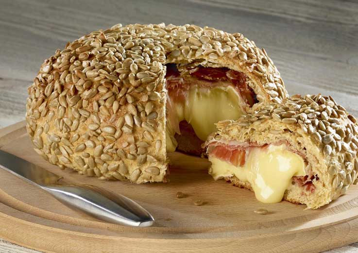 Camembert Wrapped in Sunflower Studded Brioche