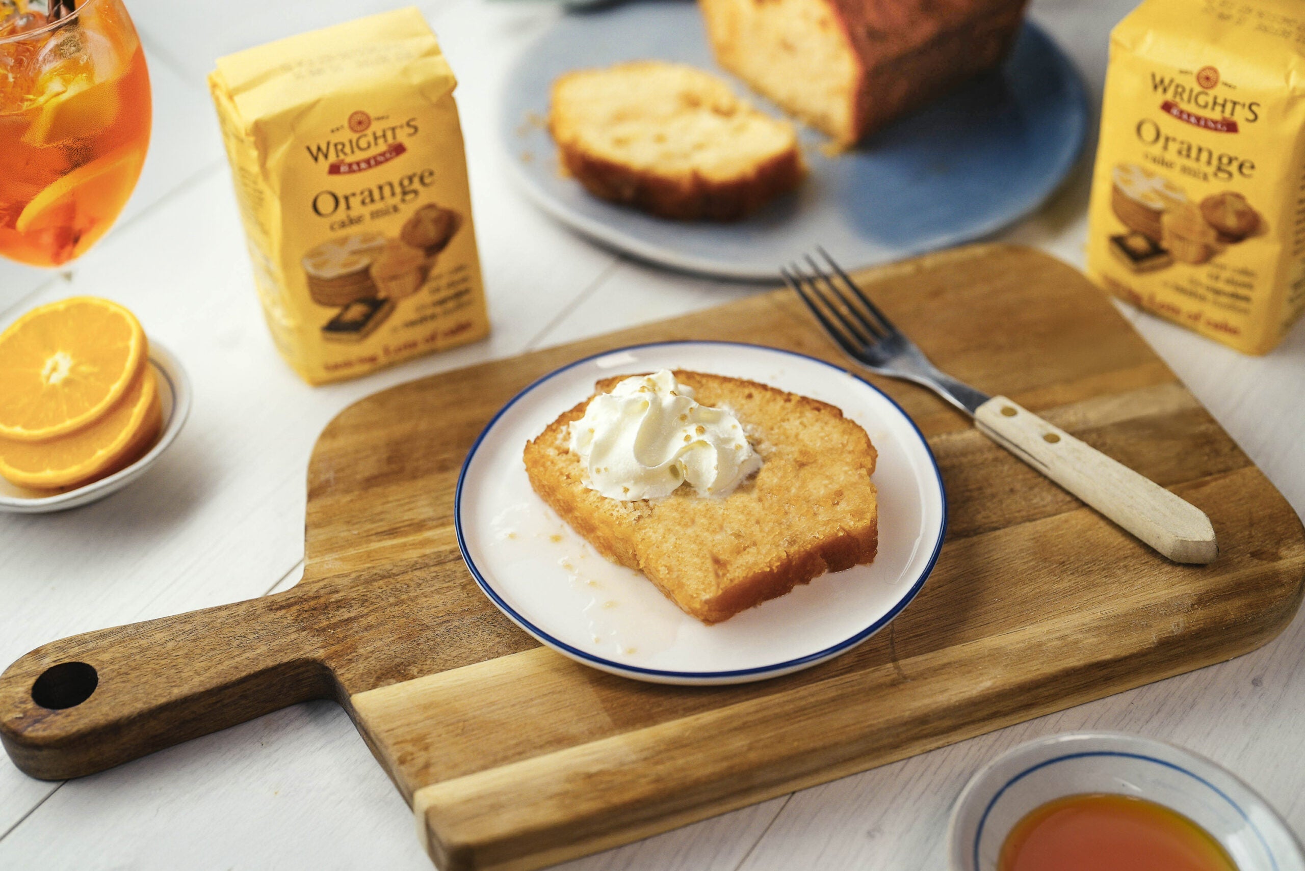 Aperol Spritz drizzle cake