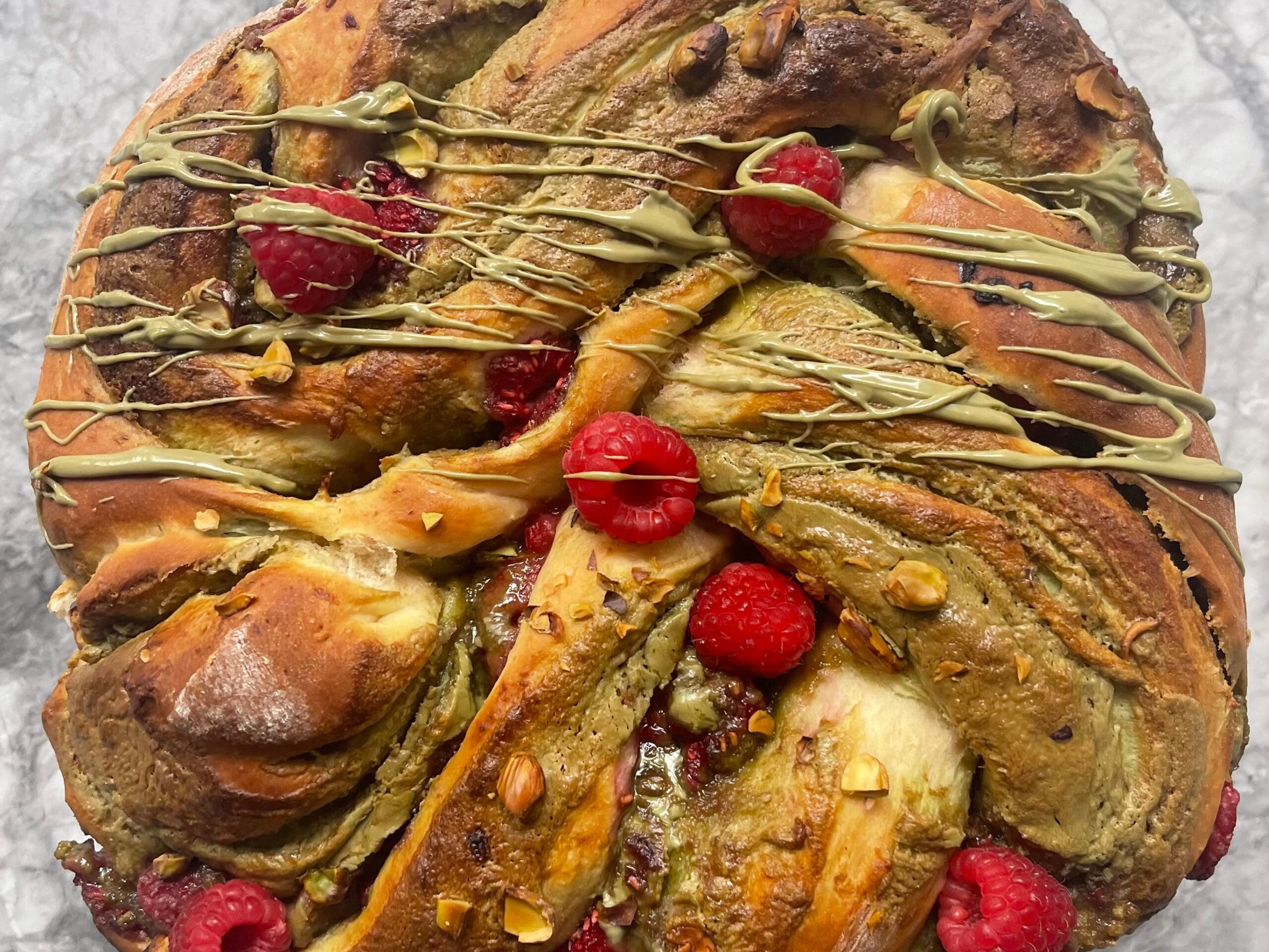 Raspberry & Pistachio Breakfast Bread