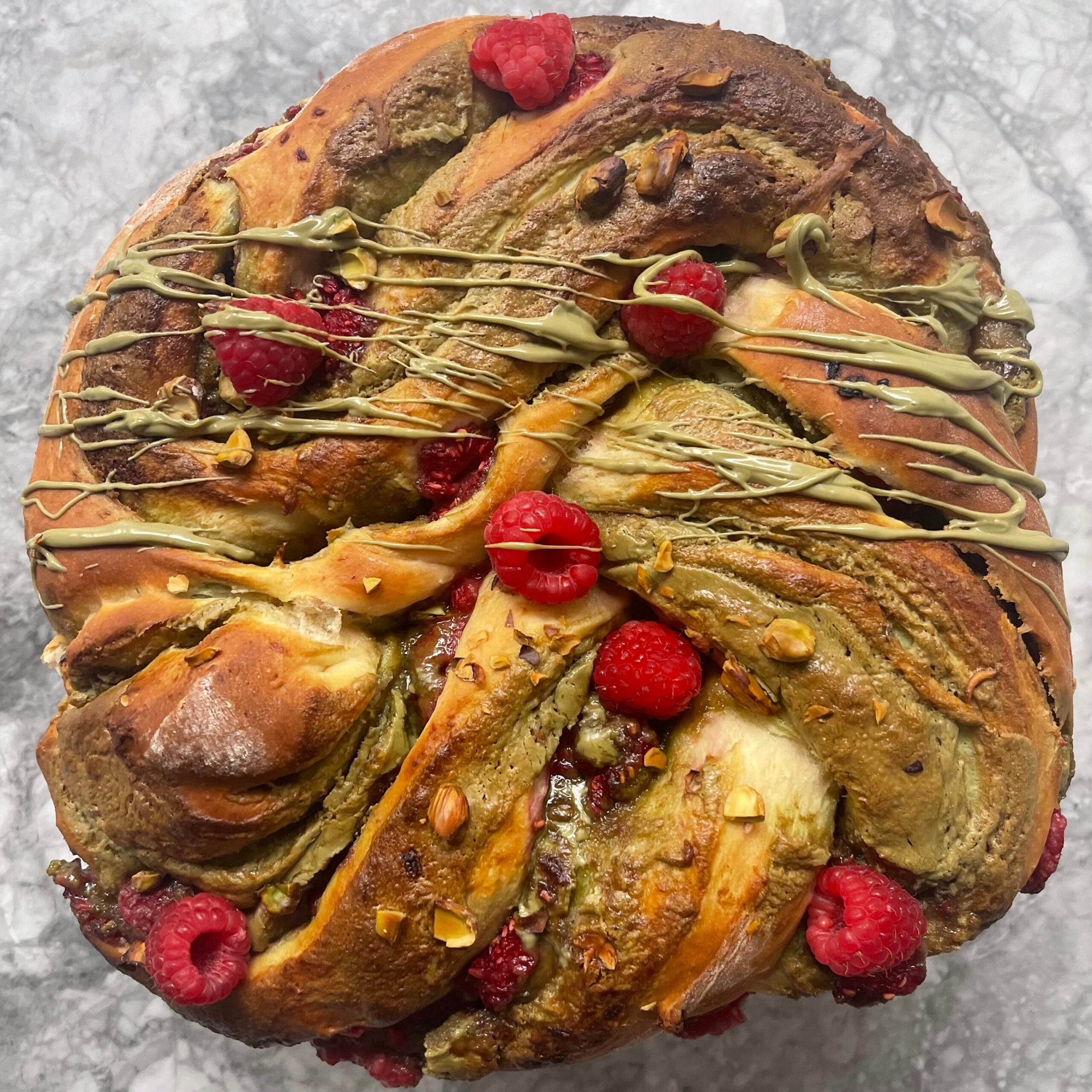 Raspberry & Pistachio Breakfast Bread