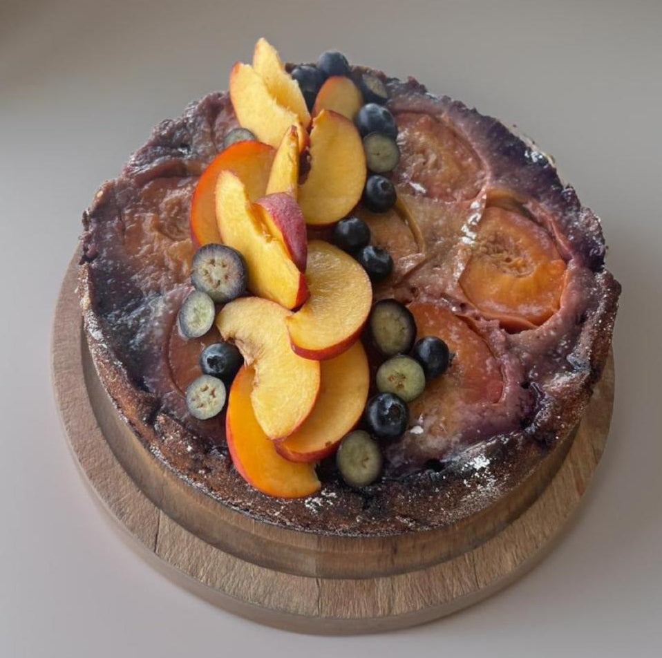 Nectarine & Blueberry Upside Down Cake