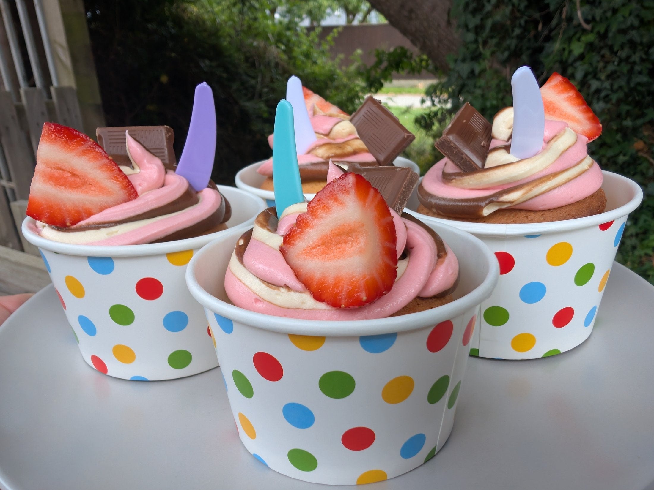 Neapolitan Cupcakes