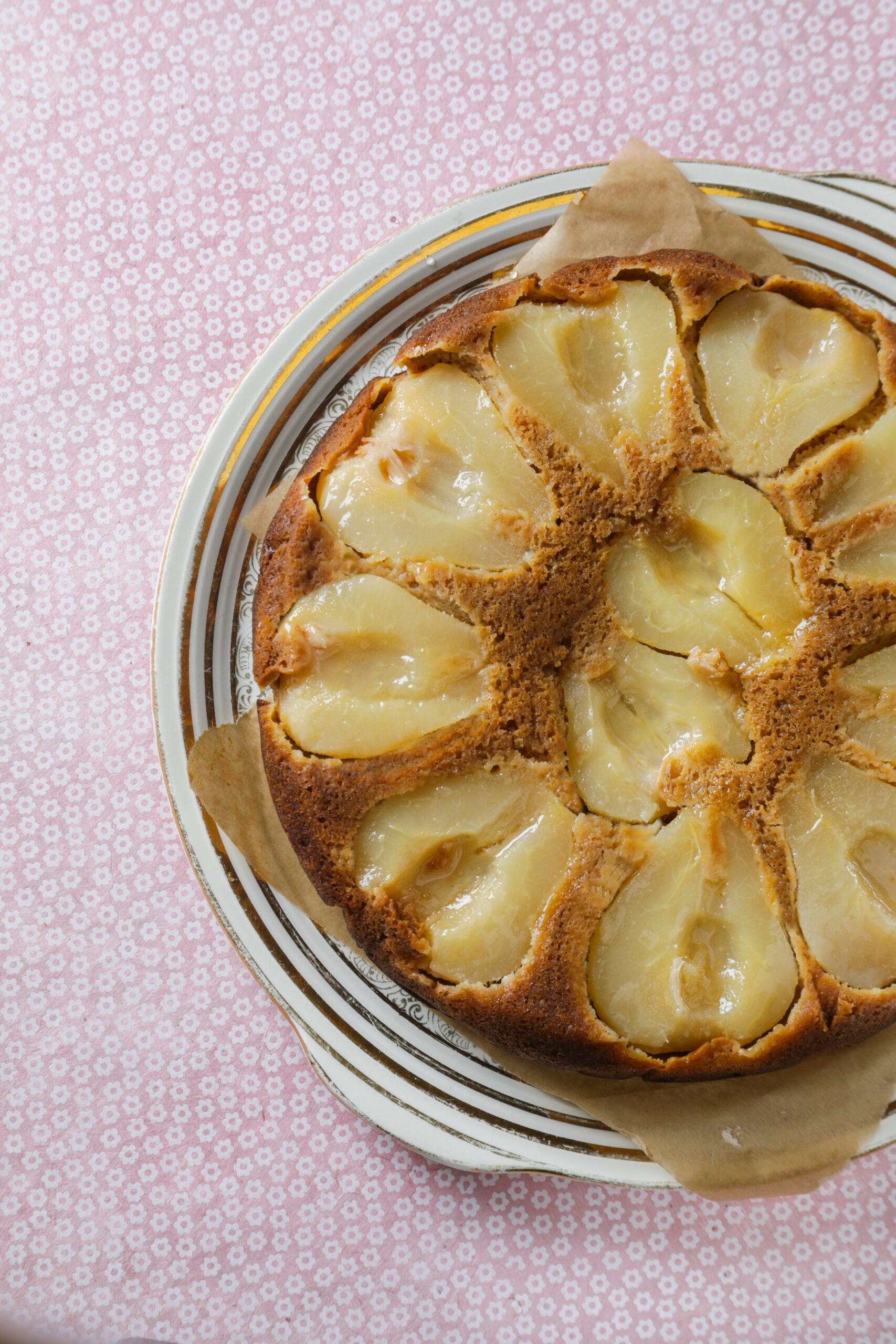 Sticky Pear & Ginger Cake with Caramel Sauce