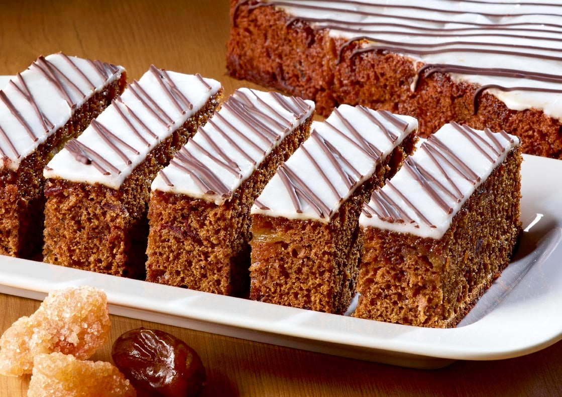 Sticky Pear & Ginger Slice