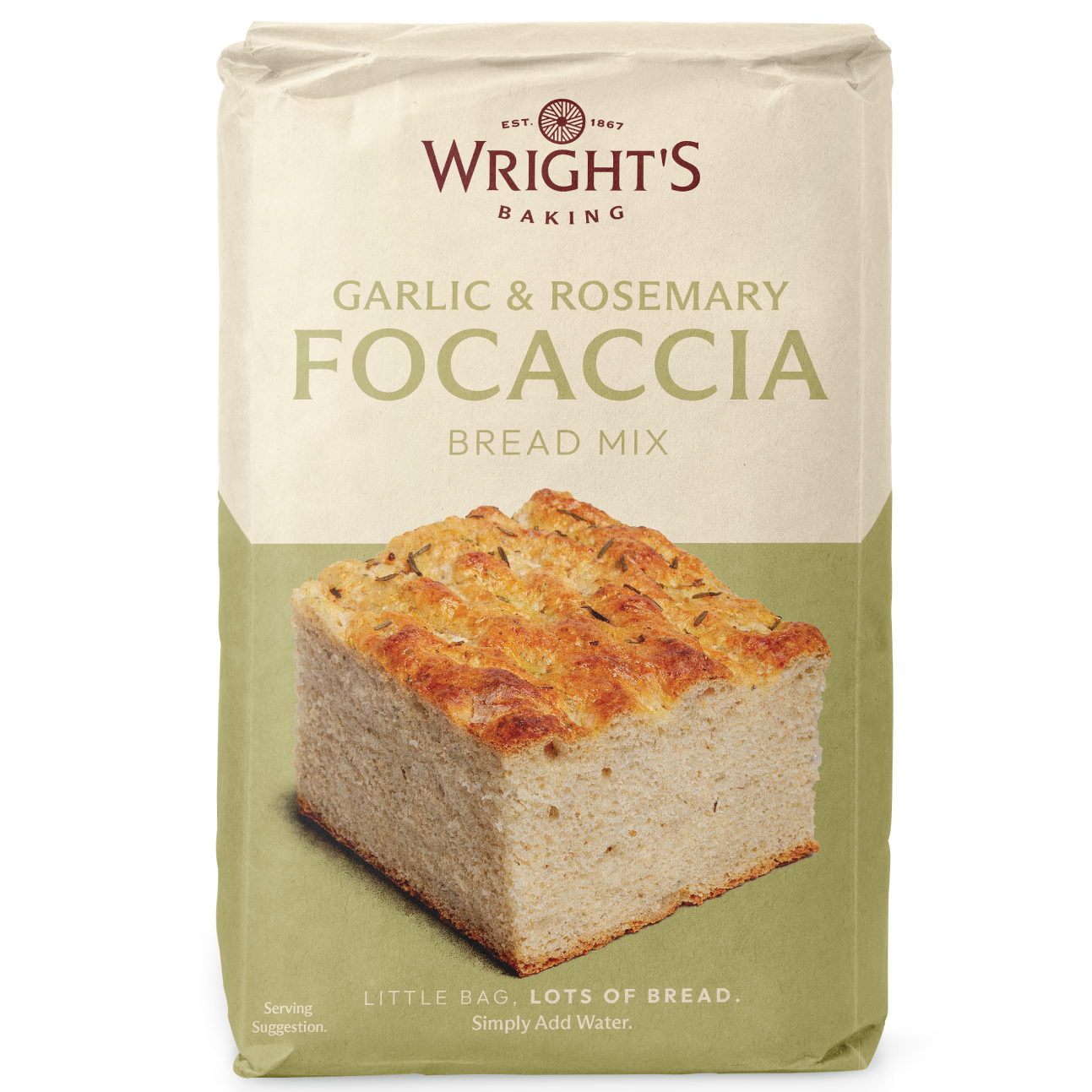 Garlic & Rosemary Focaccia Bread Mix 5 x 500g