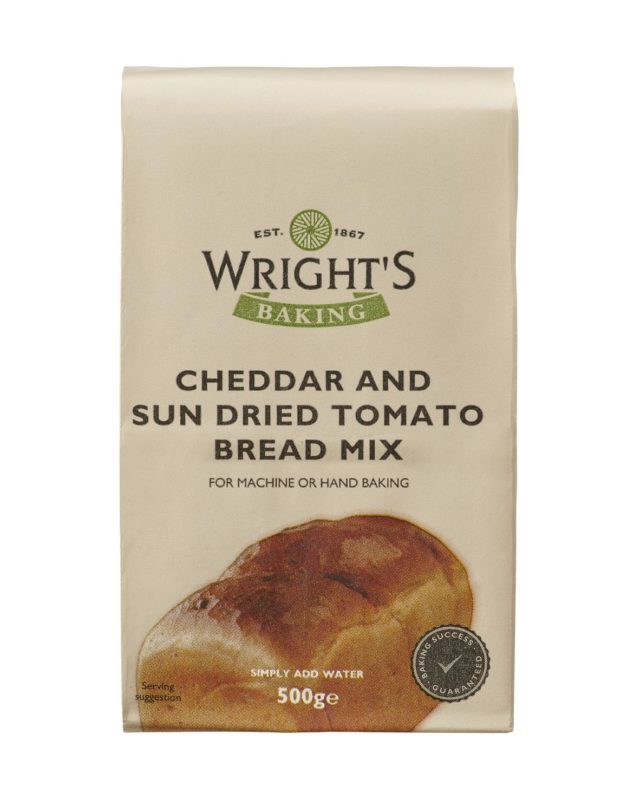 Cheddar Cheese & Sundried Tomato Bread Mix 5 x 500g - Wrights Baking ...