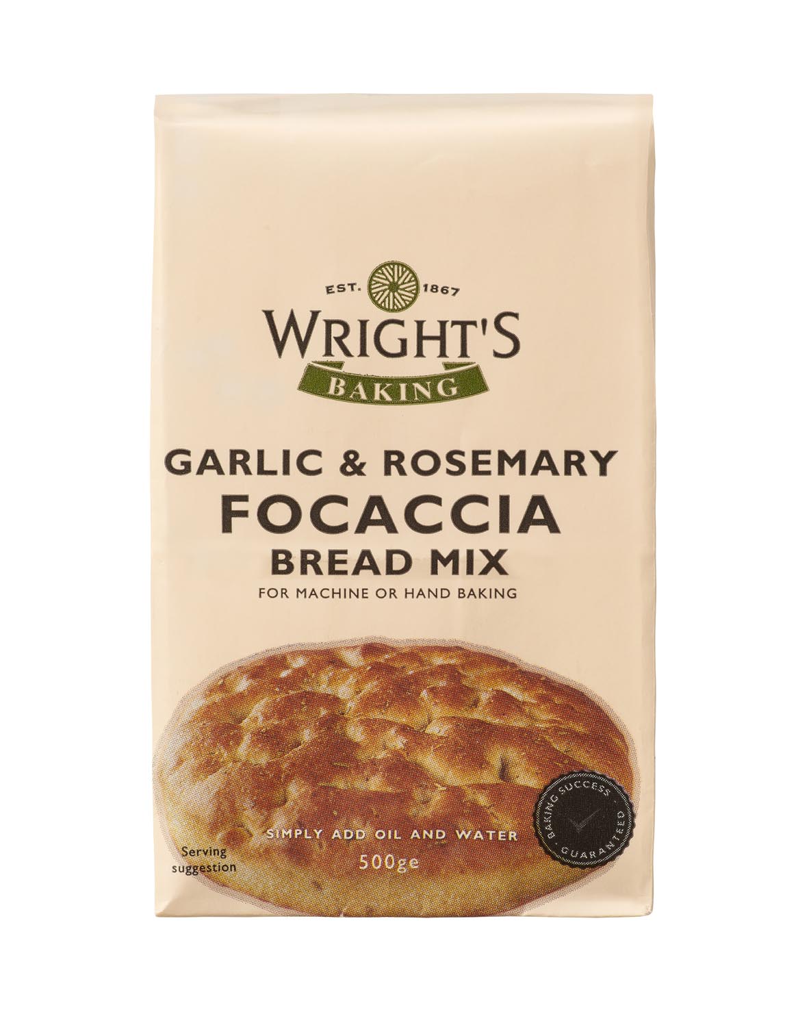 Garlic & Rosemary Focaccia Bread Mix 5 x 500g