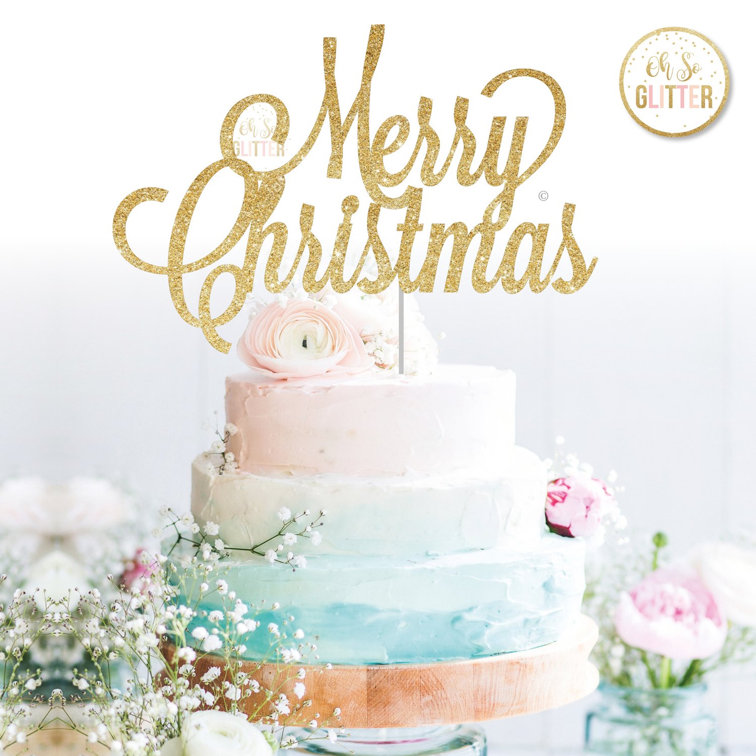 WIN ‘OH SO GLITTER’ CHRISTMAS CAKE TOPPERS